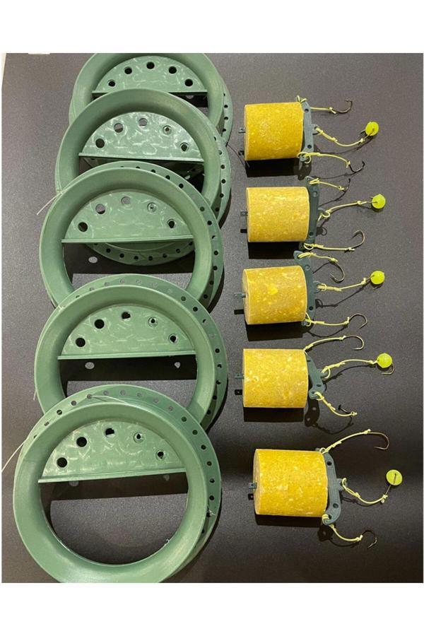 Aldos sport fishing Küspeli Kasnaklı Hazır Takım 3 Iğneli Plastik Vidalı (5 Adet) - Image 1