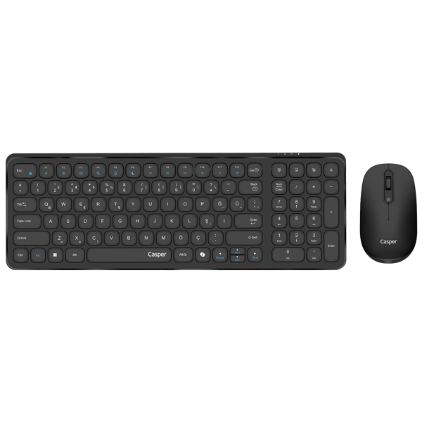 Casper D300 Siyah Kablosuz Klavye Mouse Set - Image 1