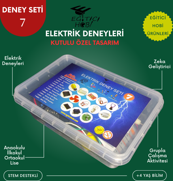Eğitici Hobi Kutulu, Elektrik Deney Seti - 7 Eğitici Hobi Bilim Seti - Image 1