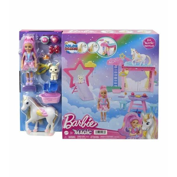 Barbie A Touch Of Magic Chelsea ve Pegasus Oyun Seti HNT67 Kız Erkek Çocuk Oyuncak Eğitici Oyuncakla - Image 1
