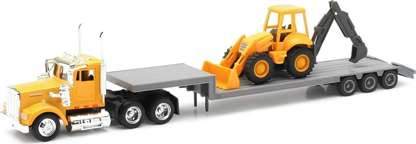 1:43 Long Haul Kenworth Taşıyıcı Tır ve Dozer Kız Erkek Çocuk Oyuncak Eğitici Oyuncaklar - Image 1
