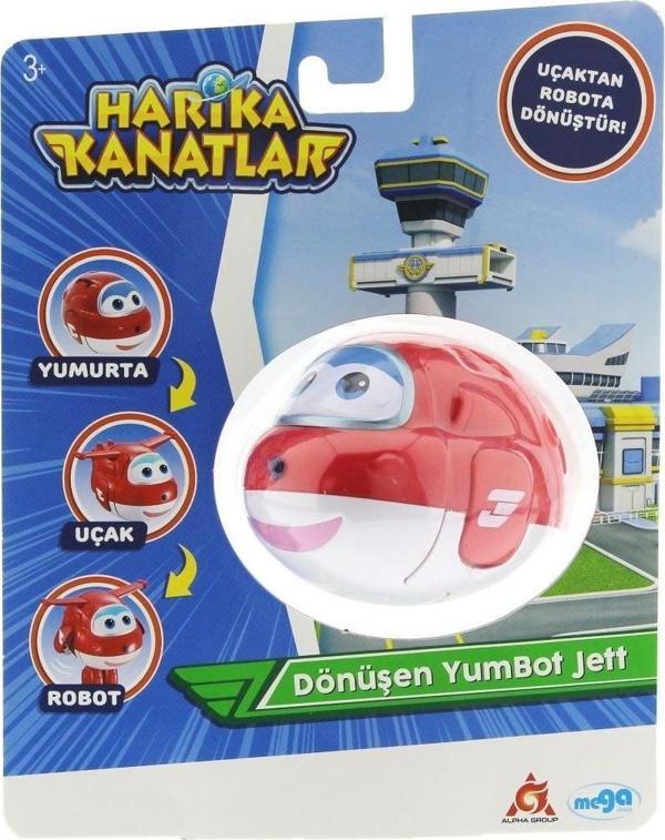 Eğlenceli Oyuncak Harika Kanatlar Dönüşen Tekli Figür YumBot Jett Kız Erkek Çocuk Eğitici Eğitici  - Image 1