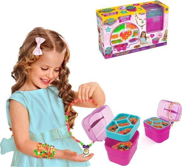 Eğlenceli Oyuncak Oyuncak Sepetli Takı Tasarım Seti Kız Erkek Çocuk Eğitici - Image 1