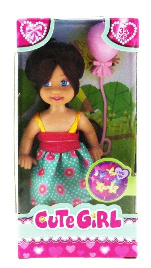 Kız Erkek Çocuk Oyuncak Cute Girl Pembe Balonlu Kumral Mini Bebek Kız Erkek Çocuk Eğitici Eğitici Oyunca - Image 1