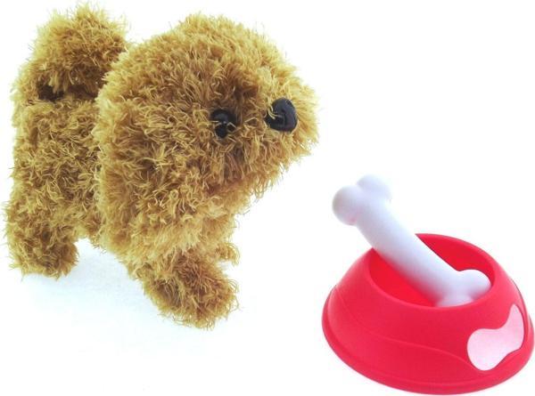 Eğitici Oyuncak Sesli ve Hareketli Kahverengi Yavru Köpek Kız Erkek Çocuk Eğitici Eğitici Oyunca - Image 1