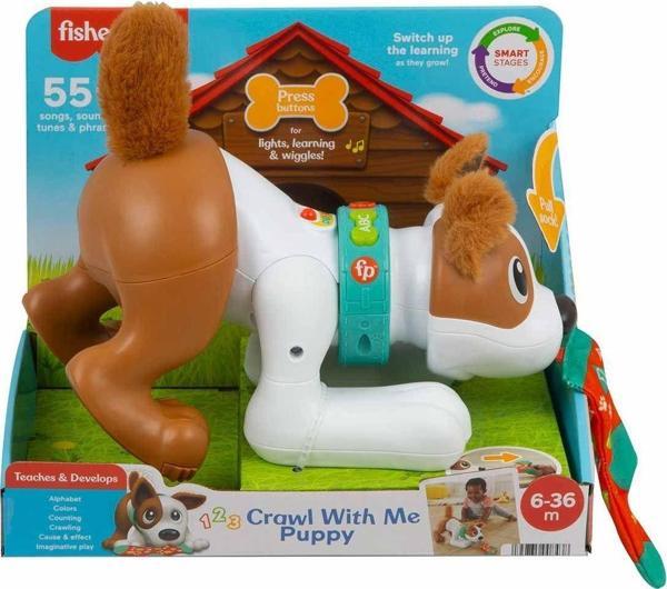 Öğretici Oyuncak HHH13 Fisher Price, Emeklemeyi ve Saymayı Öğreten Köpekçik Kız Erkek Çocuk Eğiticil - Image 1