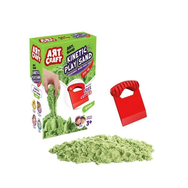 Eğitici Oyuncak 03687 Dede, Aksesuarlı Yeşil Kinetik Oyun Kumu 500 gr Kız Erkek Çocuk Eğitici Eğ - Image 1