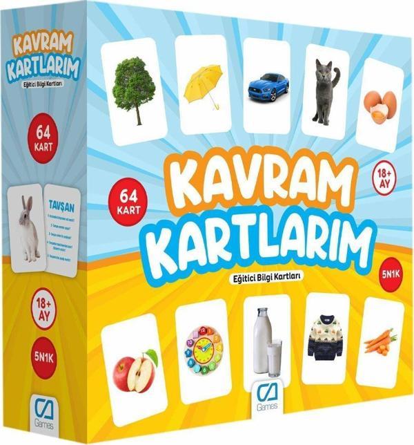 Eğitici Oyuncak 402 CAKRT-5175 Kavram Kartlarım - CA Games Kız Erkek Çocuk Eğitici Eğitici Oyunc - Image 1