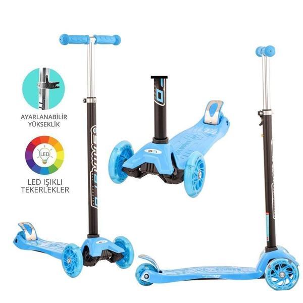 Öğretici Oyuncak Mavi Twist Işıklı Scooter Kırmızı Kız Erkek Çocuk Eğitici - Image 1