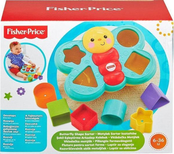 Eğitici Oyuncak CDC22 Fisher-Price® Şekil Eşleştirme Arkadaşı Kelebek / Sıralama ve Şekil Ayırma Oyuncakı Kız Erk - Image 1