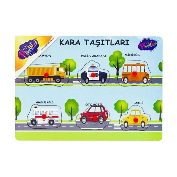 Eğlenceli Oyuncak 147/148 AHŞAP TUTMALI KARA VE HAVA TAŞITLARI Kız Erkek Çocuk Eğitici Eğitici Oyu - Image 1