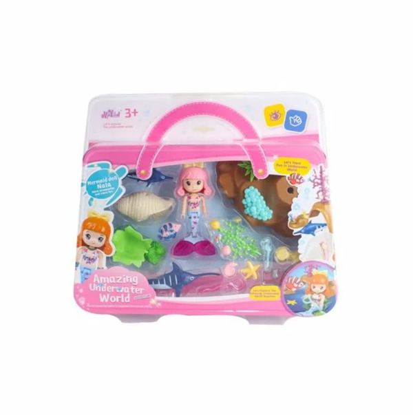Öğretici Oyuncak Pembe Saçlı Denizkızı Maylla Resif Mini Oyun Seti Kız Erkek Çocuk Eğitici Eğitic - Image 1