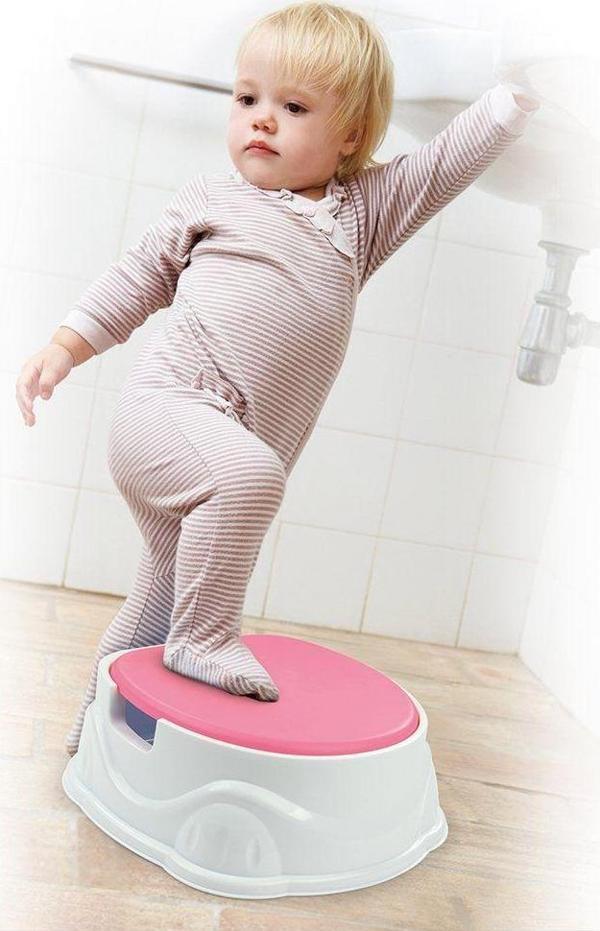 Eğlenceli Oyuncak 7173 Dolu Lazımlık Adaptor Basamak 3IN1 -Pembe Kız Erkek Çocuk Eğitici Eğitici O - Image 1