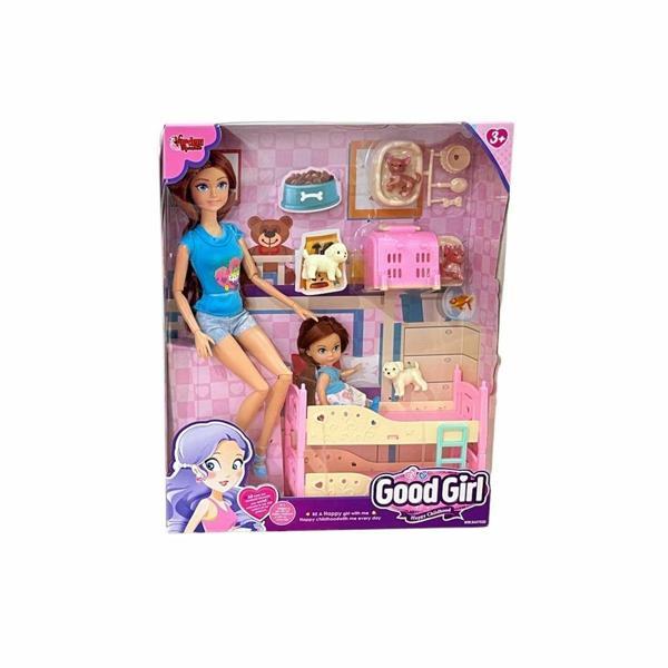 Eğlenceli Oyuncak WG-C115112 Kutulu 29cm Aksesuarlı Ranzalı Bebek Kız Erkek Çocuk Eğitici Eğitici  - Image 1