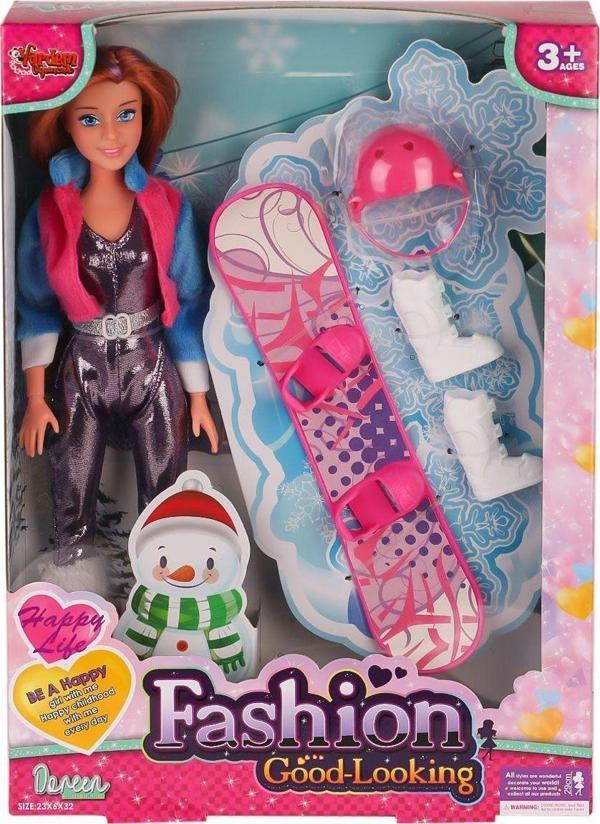 Eğitici Oyuncak WG-66730-66731 Kutulu 29cm Aksesuarlı Kayakçı Bebek Kız Erkek Çocuk Eğitici Eğit - Image 1