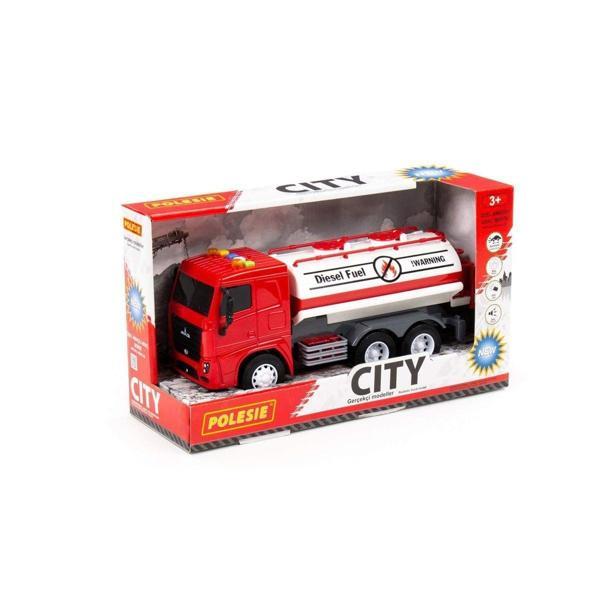 Eğlenceli Oyuncak 96296 CİTY-2 Sürtmeli V2 Tanker Işıklı ve Sesli Kırmızı Kabin Kutuda - Polesie Kız Erkek Çocuk Oyunc - Image 1