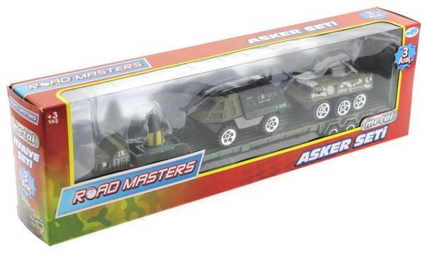Kız Erkek Çocuk Oyuncak Tır ve Panzerli Metal Askeri Araç Seti Kız Erkek Çocuk Eğiticila - Image 1
