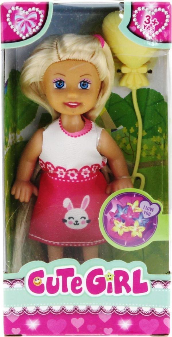 Eğitici Oyuncak Cute Girl Sarı Balonlu Sarışın Mini Bebek Kız Erkek Çocuk Eğitici Eğitici Oyunca - Image 1