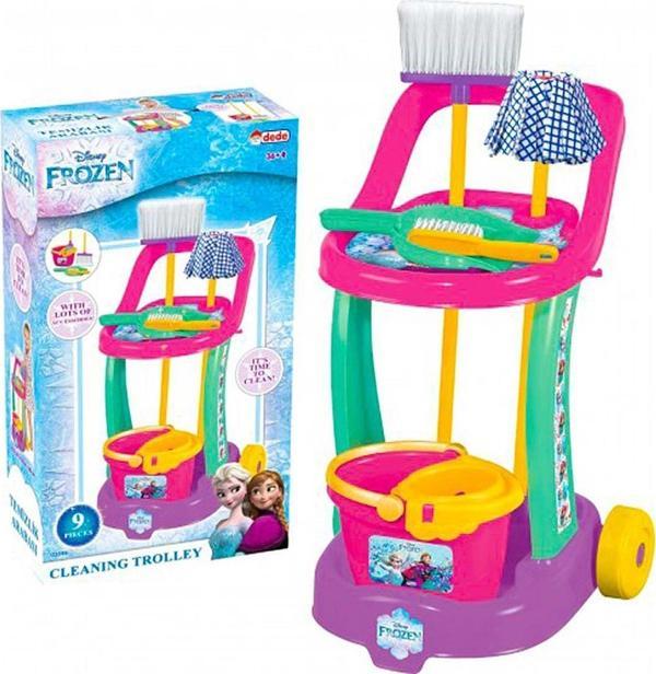 Eğitici Oyuncak Dede Frozen Temizlik Arabası Kız Erkek Çocuk Eğitici - Image 1