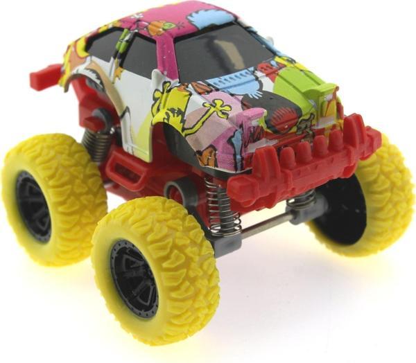 Öğretici Oyuncak Die Cast Çizgi Film Desenli Sarı Teker Araba Kız Erkek Çocuk Eğitici Eğitici Oyu - Image 1