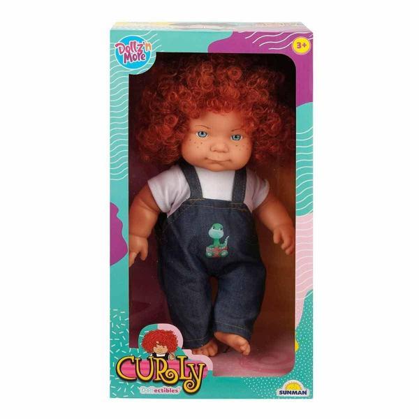 Eğlenceli Oyuncak 30151 Sunman, Curly Kıvırcık Saçlı Bebek 35cm Kız Erkek Çocuk Eğitici Eğitici Oy - Image 1