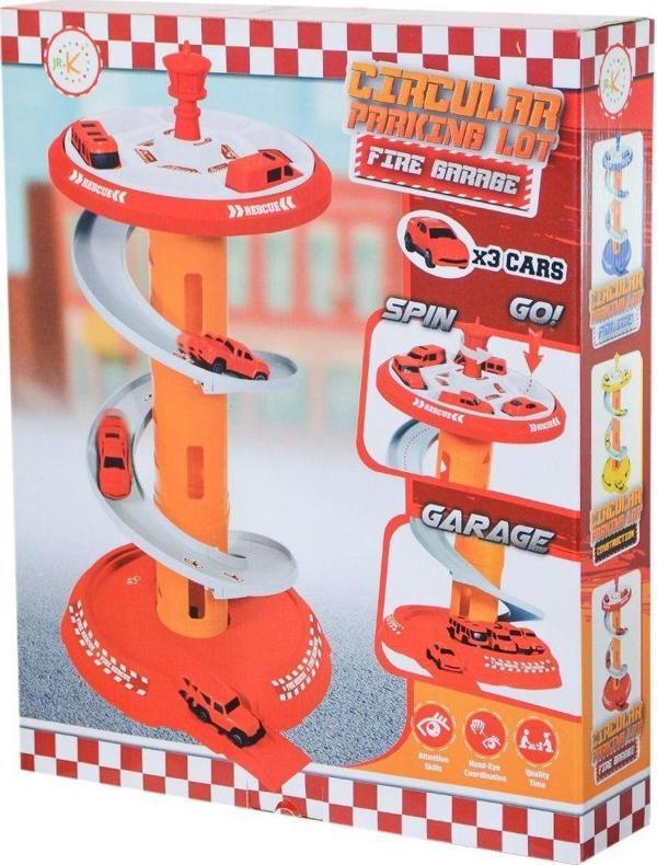 Öğretici Oyuncak 2061 Dönen İtfaiye Garaj Oyun Seti -Özka Kız Erkek Çocuk Eğitici - Image 1