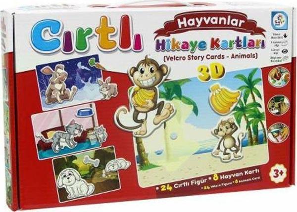 Öğretici Oyuncak LC7205 Laço, Cırtlı Hikaye Kartları Hayvanlar Kız Erkek Çocuk Eğitici Eğitici Oy - Image 1