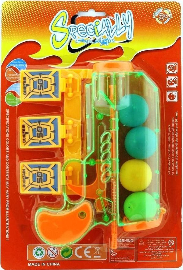 Eğlenceli Oyuncak Yeşil Pinpon Tabancası 229A-1 Kız Erkek Çocuk Eğitici - Image 1