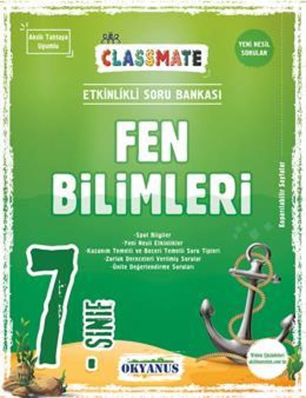 Okyanus Yayınları 7. Sınıf Fen Bilimleri Classmate Soru Bankası - Oran - Image 1