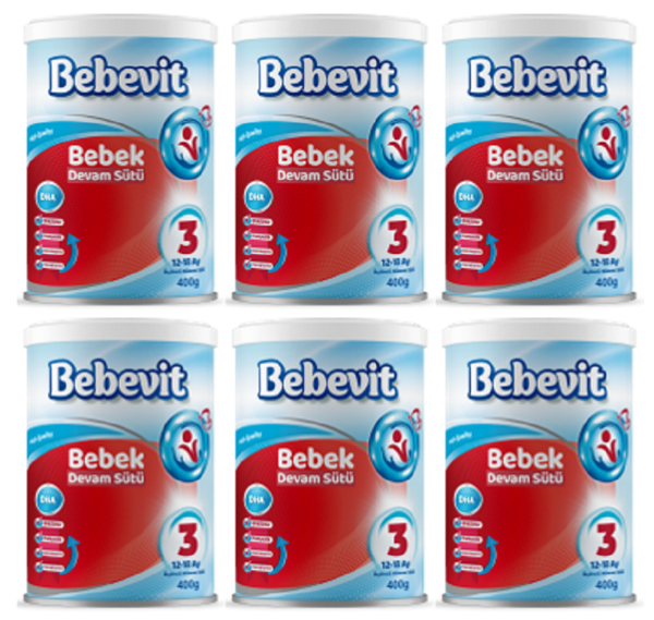 Bebevit 3 Bebek Devam Sütü 400 gr X 6 ADET - Image 1