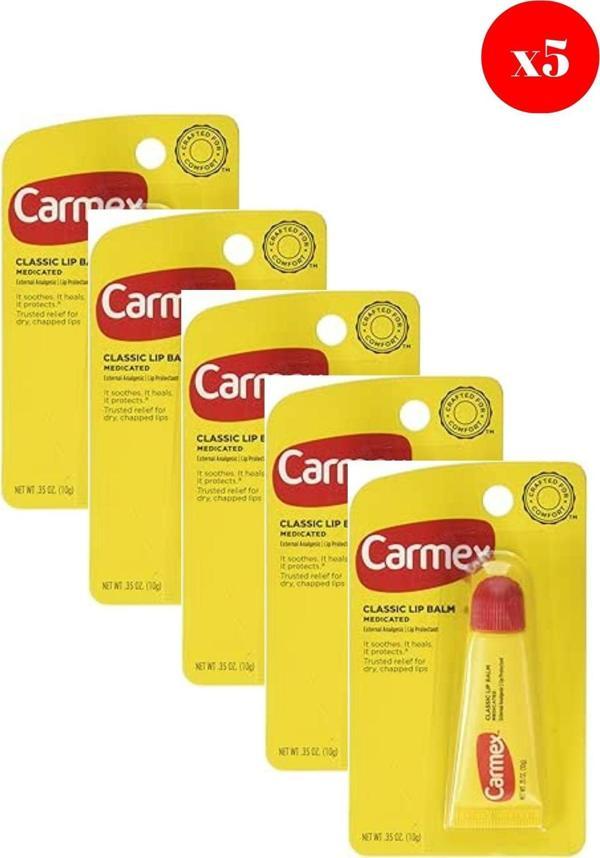 Carmex Classic Lip Balm Medicated 10 Gr X5 ADET - Image 1