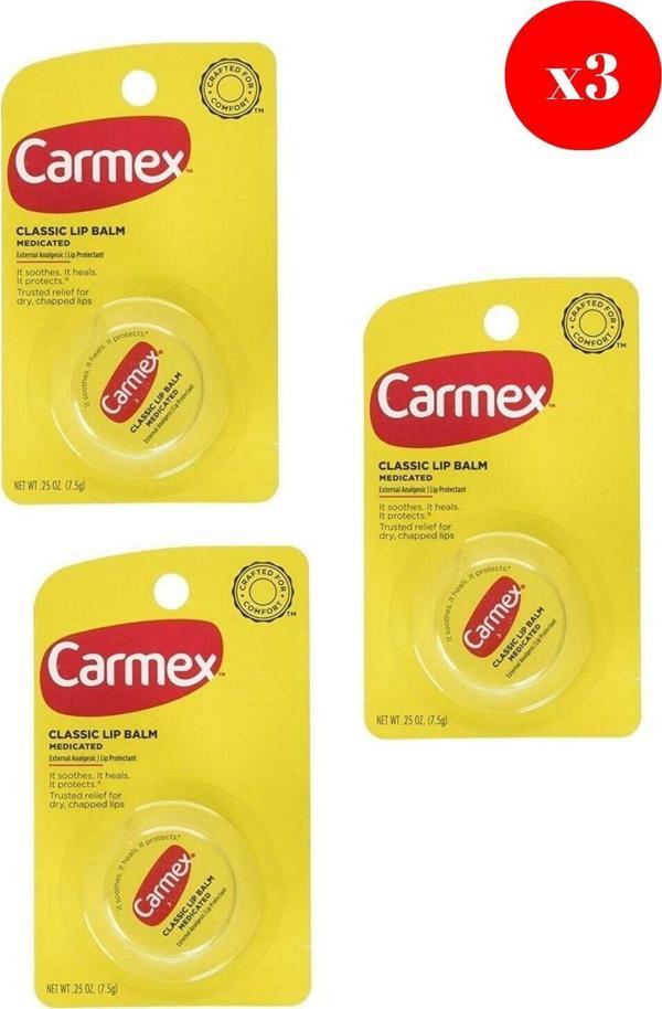 Carmex Classic Lip Balm Medicated 7,5 gr X3 ADET - Image 1