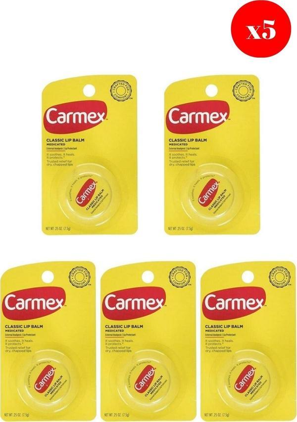 Carmex Classic Lip Balm Medicated 7,5 gr X5 ADET - Image 1
