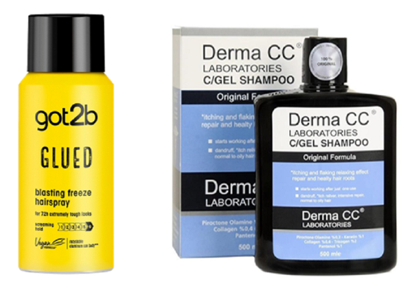 Schwarzkopf Got2B Glued  Seyahat Saç Spreyi 100ML + Derma Cc Şampuanı 500 Ml SET - Image 1