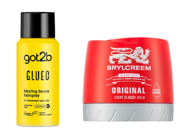 Schwarzkop Got2B Glued  Seyahat Saç Spreyi 100ML+Brylcreem Orijinal Saç Şekillendirici Krem 150Ml - Image 1