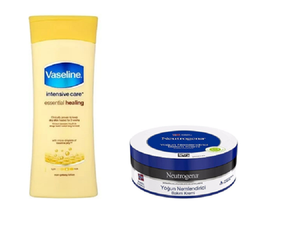 Vaseline Losyon + Neutrogena Nemlendirici Krem | Kuru Ciltler İçin Yoğun Nem Seti (400 ml + 200 ml) - Image 1
