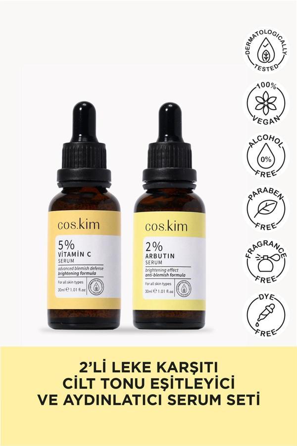 Cos.Kim 2’Li Leke Karşıtı Ve Cilt Tonu Eşitleyici Serum Seti - Image 1