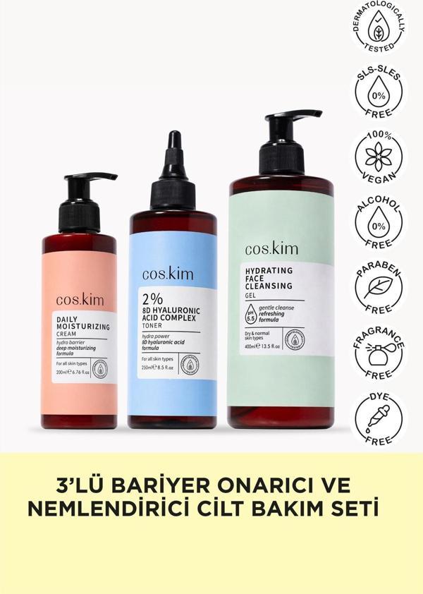 Cos.Kim 3’Lü Bariyer Onarıcı Ve Yoğun Nemlendirici Cilt Bakım Seti - Image 1
