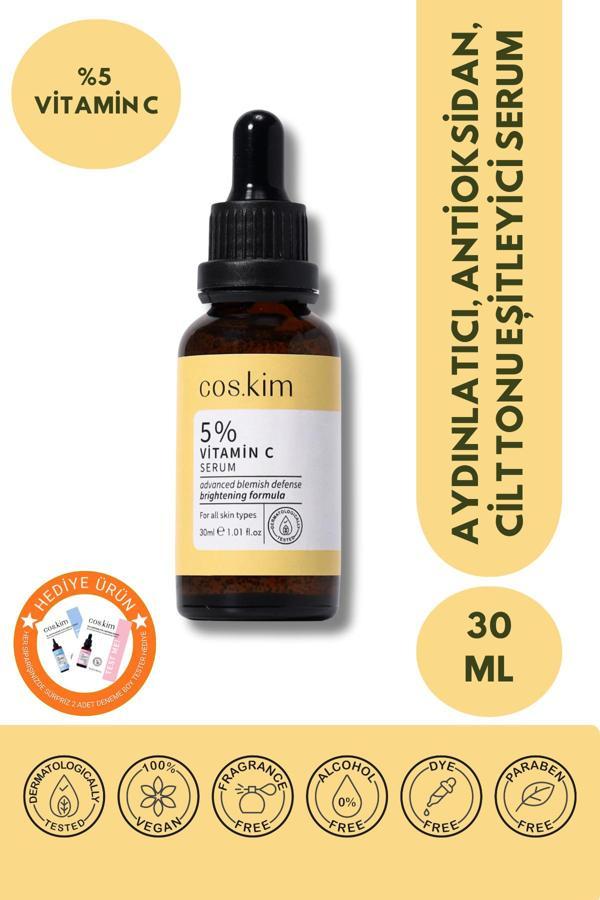 Cos.Kim %5 C Vitamini Serum 30 Ml | %2 Niacinamide, Leke Karşıtı, Aydınlatıcı, Ton Eşitleyici - Image 1