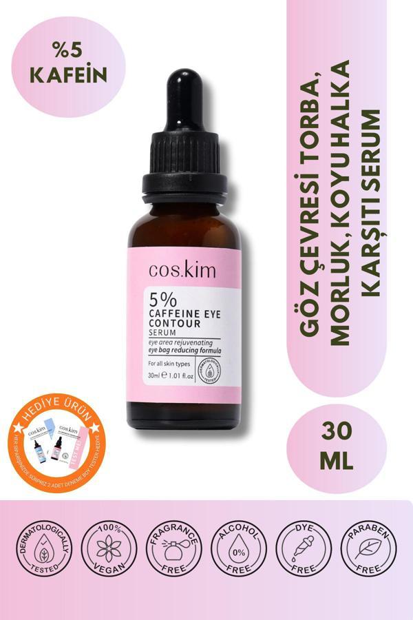 Cos.Kim %5 Kafein Içeren Morluk Giderici - Aydınlatıcı Ve Canlandırıcı Göz Altı Serumu 30 Ml - Image 1