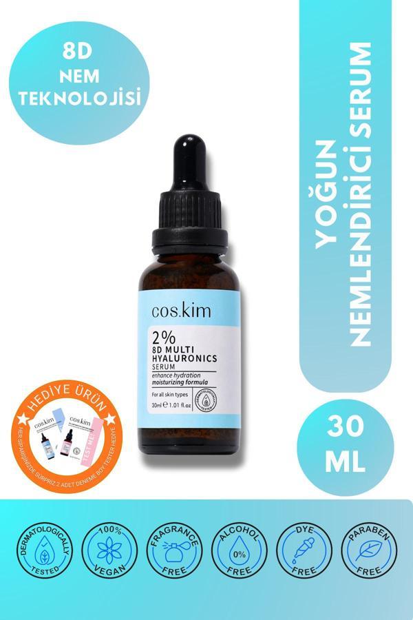 Cos.Kim 8 Çeşit Hyaluronik  Içeren Nemlendirici Cilt Bakım Serumu | 2% 8D Multi Hyaluronics Serum 30 Ml - Image 1
