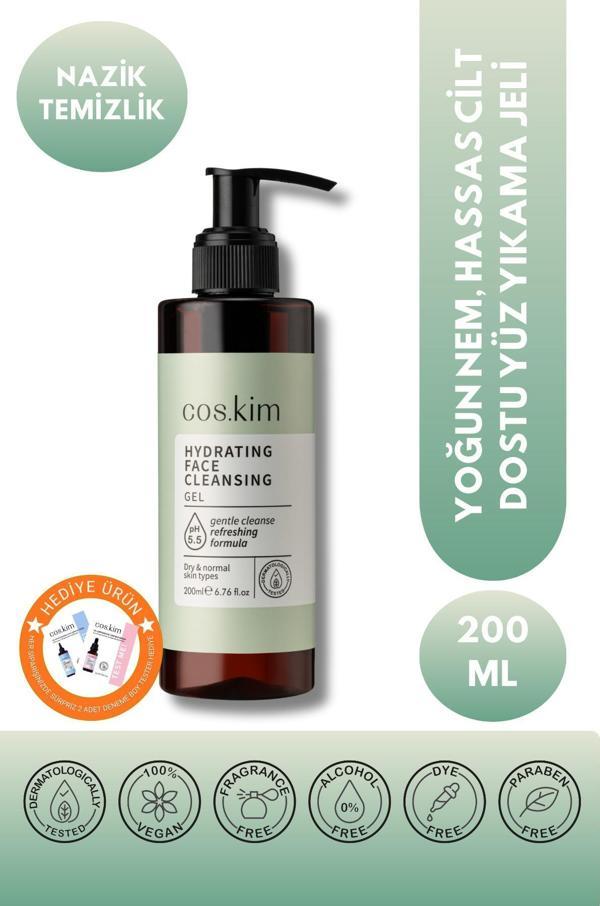 Cos.Kim Nemlendirme Etkili Temizleme Jeli - Kuru-Normal Ciltler | Hydrating Face Cleansing Gel 200Ml - Image 1