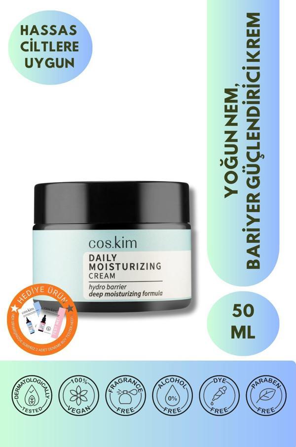 Cos.Kim Yoğun Nemlendirici Ve Bariyer Güçlendirici Günlük Bakım Kremi | Daily Moisturising Cream 50Ml - Image 1