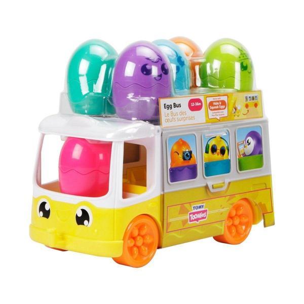 Eğlenceli Oyuncak 73098 Tomy, Yumurta Otobüsü, 12-36 ay Kız Erkek Çocuk Eğitici - Image 1