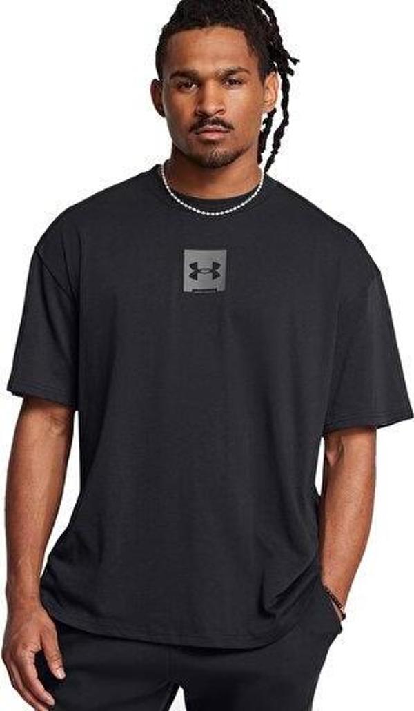 Under Armour Ua M Hw Os Sm Box Ss Erkek Günlük Tişört 1386803-001 Siyah - Image 1