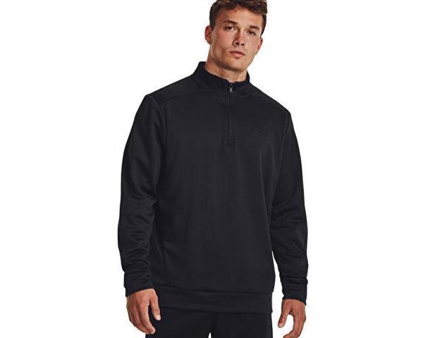 Under Armour Ua Armour Fleece 1/4 Zip Erkek Günlük Uzun Kollu Tişört 1373358-001 Siyah - Image 1