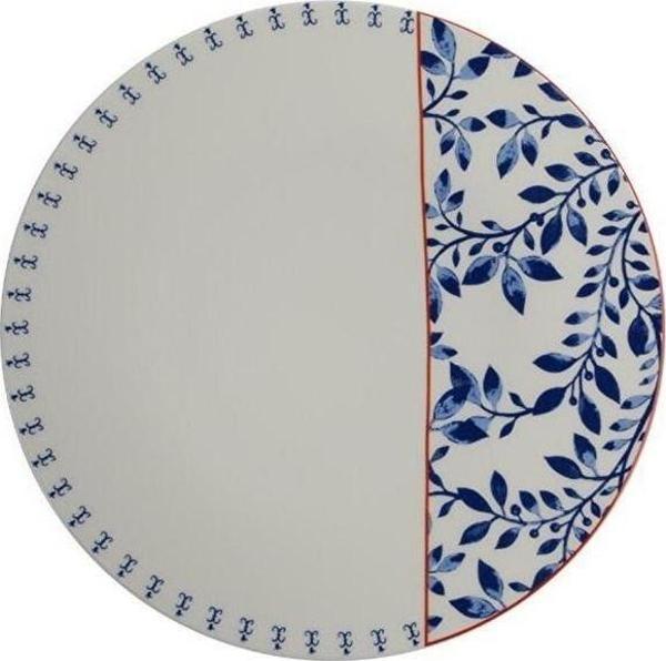 Porland Folksy Desen1 Düz Tabak 21 cm - Image 1