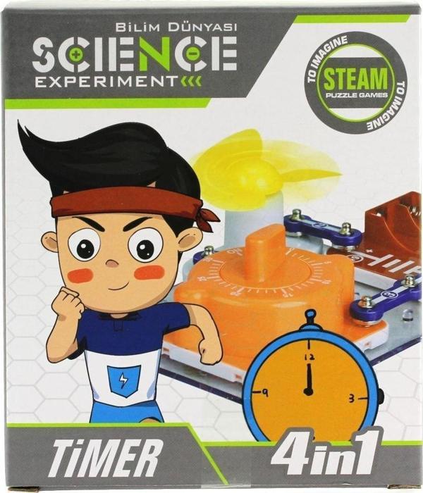 Eğitici Oyuncak Eğlenceli Deney Setim Zamanlayıcı 4 in 1 Kız Erkek Çocuk Eğitici - Image 1