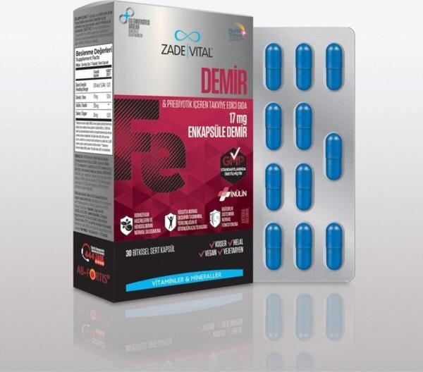 Zade Vital Demir Iron (1 KUTU) 30 Kapsül. - Image 1