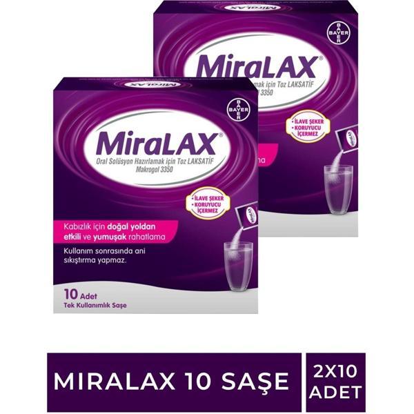 Miralax Oral Solüsyon Makrogol 3350 Tek Kullanımlık 10 Saşe x 2 kutu - Image 1